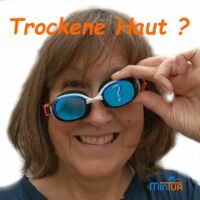 Trockene Haut vom Schwimmen Trockene Haut vom Schwimmen